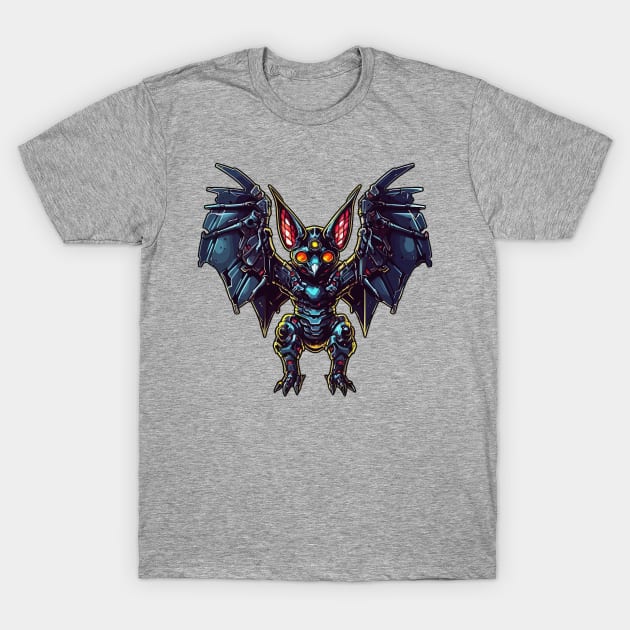 Robot Bat T-Shirt by Sticker Steve